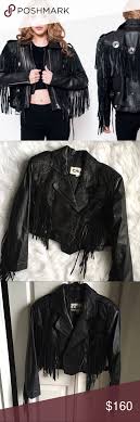 Final Reduction Vintage Leather Fringe Jacket Fringe Leather Jacket Clothes Design Leather Fringe