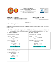 1 kg/m 2 = 1 kg/m 2.: Orio Exercise 3 Solution Concentration