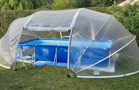 Decouvrez Les Dimensions De La Sunnytent Ovale Taille L Sunnytent Habillage Piscine Hors Sol Abri Piscine Hors Sol Abri Piscine