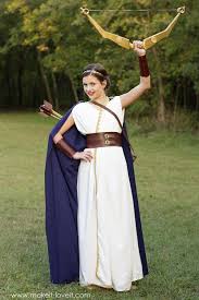 Diy Greek Goddess Costume Artemis In 2020 Greek Goddess Costume Diy Goddess Costume Greek Goddess Costume