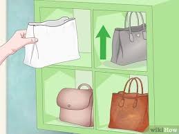 Store patent leather items separately from other leather bags as the patent leather can scratch more delicate leathers. 3 Ways To Store Handbags Wikihow