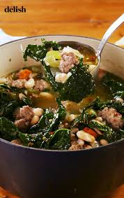 Sausage White Bean Kale Soup Is Our Newest Healthy Obsession Recipe Kale Soup Recipes Sausage And Kale Soup Sausage Soup Recipes