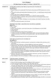 Responsibility of an electrical maintenance supervisor: Electrical Maintenance Technician Resume Samples Velvet Jobs