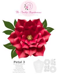 Pin By The Crafty Sagittarius On Diy Paper Flowers Plants Paper Flower Template Handmade Flowers Paper Flower Template