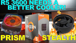 The amd ryzen wraith prism rgb lighting control software, powered by cooler master. Wraith Prism Vs Wraith Stealth On Ryzen 5 3600 It Needs Better Cooling Youtube