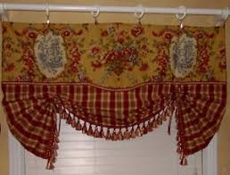 french country valance balloon shade