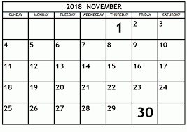 November 2018 Calendar Printable Blank Template Pdf Word Excel Calendar Printables Calendar 12 Month Calendar