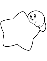 Free kirby coloring pages cute fanart printable for kids and adults. Kirby Hide Behind Star Coloring Pages Kids Play Color