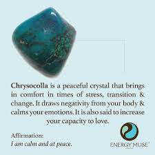 Chrysocolla Stone Discover The Chrysocolla Meaning Properties From Energy Muse Healing Stones Crystals Energy Crystals