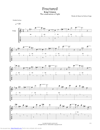 Fractured Guitar Pro Tab By King Crimson Musicnoteslib Com