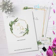 Gambar bunga untuk undangan gambar contoh desain bingkai undangan pernikahan gambar. Undangan Pernikahan Motif Bunga Hijau Floral Flower Lucu Cantik Simple Elegant Murah Tebal Shopee Indonesia