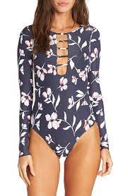 Billabong Flow On One Piece Rashguard Swimsuit Long Sleeve One Piece Swimsuit Rashguard Swimsuit Long Sleeve Swimsuit