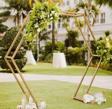 All bridesmaid dresses wedding bouquets wedding cakes wedding decors wedding drinks & foods wedding favors wedding invitations wedding photos wedding luckily we've got some fabulous ideas, from a starfish studded chuppah to vanity fair seating and arches to make you swoon. Hexagon Arch Spoil Me Rotten Party Event Rentals