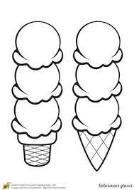 coloriage de deux delicieuses glaces en cornet triple boule dessin glace gratuit grande feuille