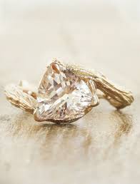 Maple Nature Inspired Engagement Ring Unique Engagement Rings Rose Gold Best Engagement Rings