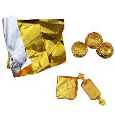 Golden Aluminum Foil Candy Chocolate Cookie Wrapping Tin Paper