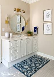 Three setting lights are amazing. Master Bathroom Vanity Makeover And Decor Worthing Court