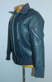 Vintage 1970s German Luftwaffe Leather Jacket Gray Leather Flight Jacket Pilot Eu 50 Leather Flight Jacket Leather Jacket Flight Jacket