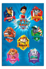 Paw Patrol Crests Poster Iposters Iposters Anniversaire Paw Patrol Paw Patrol Paw Patrouille