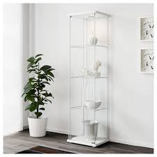 Detolf Vitrine Weiss 43x163 Cm Ikea Deutschland Glass Cabinet Doors Glass Cabinets Display Bookcase With Glass Doors