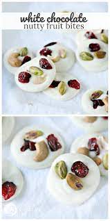 White Chocolate Nutty Fruit Bites Recipe Easy Desserts Dessert Recipes Dessert Recipes Easy