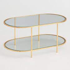 6 customers have this item in their cart. Rosalyn Oval Glass Brass Tiered Coffee Table