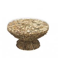 Round glass top coffee table uk. Driftwood Round Coffee Table With Glass Top Tr Hayes Furniture Bath