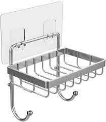 Add to your bathroom, shower, kitchen, laundry or powder. Amazon Com Odesign Soap Dish Sponge Holder With Hook For Bathroom Shower Kitchen Wall Mounted Rustproof Stainless Steel Adhesive No Drilling Home Kitchen