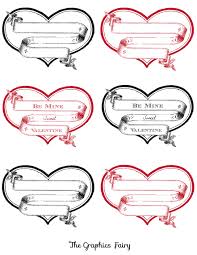 Free printable valentine labels with read heart and flowers #985087. 10 Valentine Heart Shape Images And Printables The Graphics Fairy