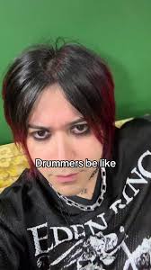 Emo Boy Playing Drums
