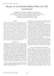 Pdf Design Of An Extended Kalman Filter For Uav Localization