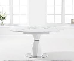 Homycasa homy casa white dining table rectangular top with quadrate solid wood legs 4 people maximum tea coffee leisure pedestal table d. Jackson 120cm Round White Dining Table