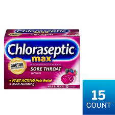 Chloraseptic Max Strength Sore Throat Lozenges Wild Berries Flavor 15 Count Walmart Com Walmart Com
