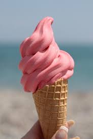 Raspberry Soft Serve Ice Cream Cream Summer Time