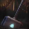 Marvel avengers thor hammer mjolnir keychain pewter metal keyring cosplay. 1