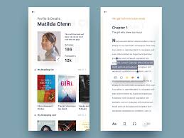 Book App Profile Reading Page App Design Profile Book App App Design