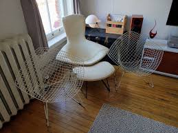 Bertoia produced his famous line of wire mesh seating, including the wire diamond chair, one of the most important designs in the history of modern furniture. One Man S Trash Is Another Man S Treasure I Found These Two Bertoia Diamond Chairs Put Out To Garbage They Ll Need A Little Restoration Work But I M Glad For Them To Join