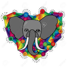 Free disney princess mulan coloring pages for girls gr474. Head Of Elephant In The Abstract Colorful Ornament For Doodle Coloring Page Vector Illustration Isolated On White Background Royalty Free Cliparts Vectors And Stock Illustration Image 64448910