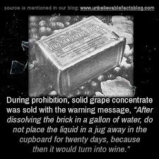 Unbelievable Facts Grape Concentrate Prohibition Grapes