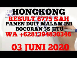 Result 6775 Sah Prediksi Hk Malam Ini 03 Juni 2020 Bocoran Togel Rabu Jitu Youtube