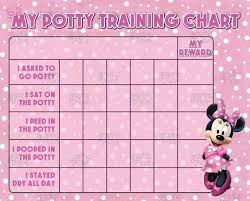 Digital Pink Minnie Mouse Potty Training Chart Free Punch