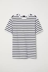 Black And White Striped Shirt H M Cotton Pique T Shirt White Black Striped Men H M Us 4 Black Striped Shirt Striped Short Sleeve Shirt Black And White Shirt
