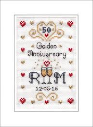 Where to get free cross stitch patterns. Wedding Anniversary Cross Stitch Kits