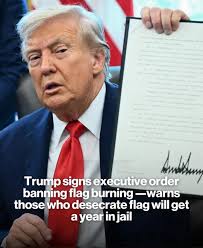 Executive order to prosecute flag desecration