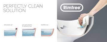 How to clean under toilet rim. Rimfree