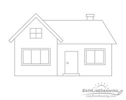 Add lines about 0.5 in (1.3 cm) from the edges of the rooms to indicate the length of the sides. How To Draw A House Step By Step Easylinedrawing