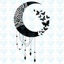 Download Butterfly Mandala Moon Svg Files For Silhouette Files For Cricut Svg Dxf Eps Png Instant Download Supersvg Butterfly Mandala Butterfly Mandala Tattoo Mandala Tattoo Design