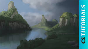 Photoshop landscape art painting using only the round brush with some some changes on the brush settings. 10 Digital Painting Landscape Tutorials And Demos Using Photoshop Art Instruction Blog