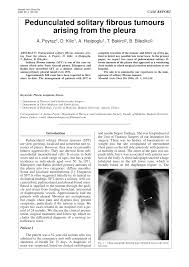 PDF) Pedunculated solitary fibrous tumours arising from the pleura