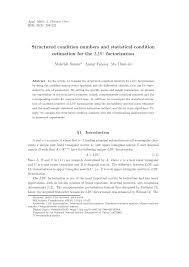 Under what conditions will a matrix have an lu factorization if such permutation matrices are not used? Pdf Sensitivity Analysis For The Ldu Factorization